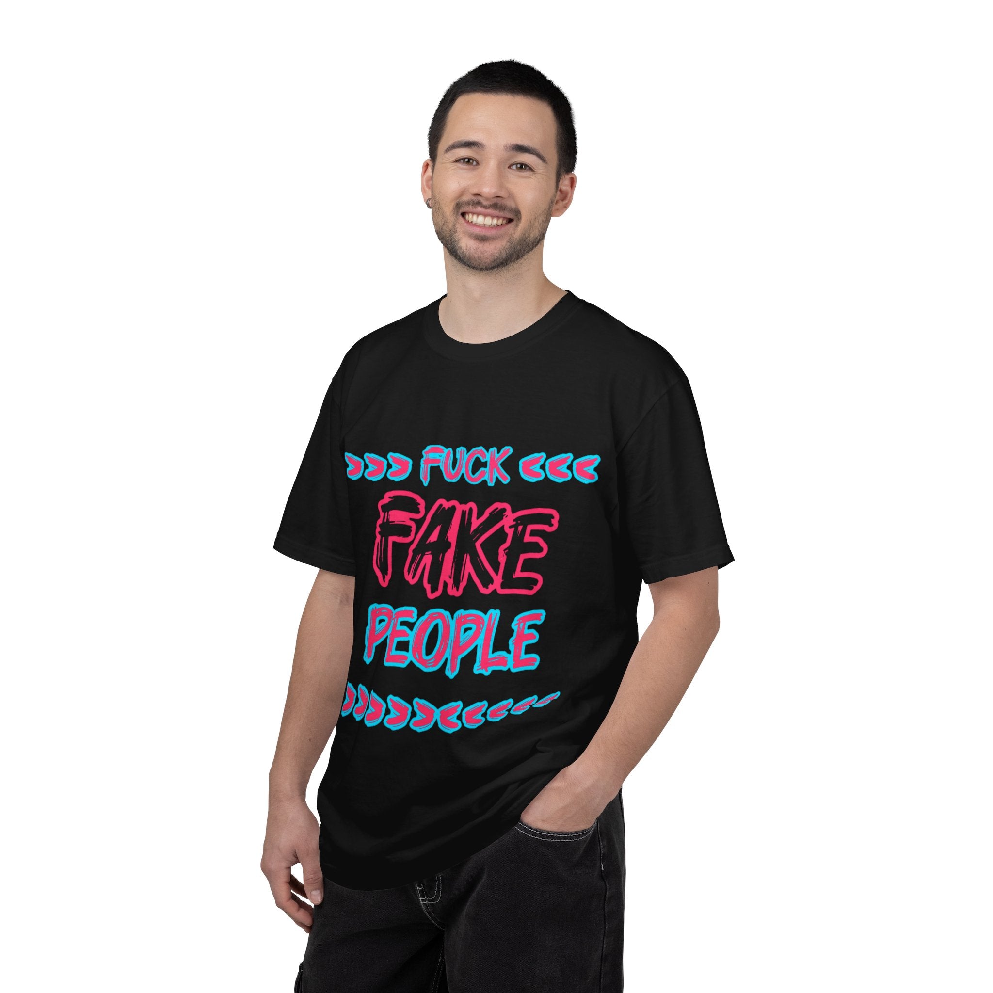 Graphic T-Shirt — “Fuck Fake People” Bold Retro Text Tee