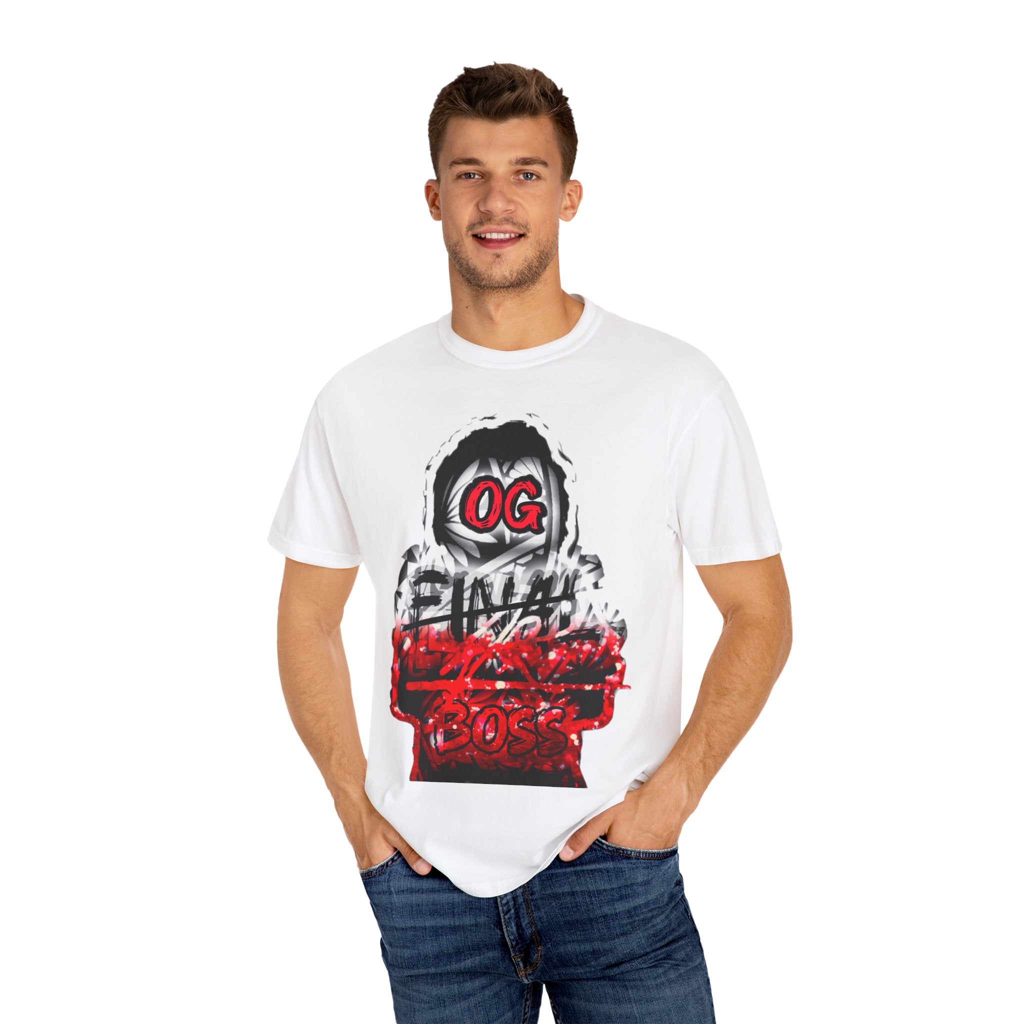 OG F Boss Unisex Garment-Dyed T-shirt