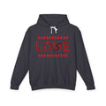 Love Arrow Hoodie — Red 'LOVE/LOSE' Graphic Lightweight Hooded Sweatshirt