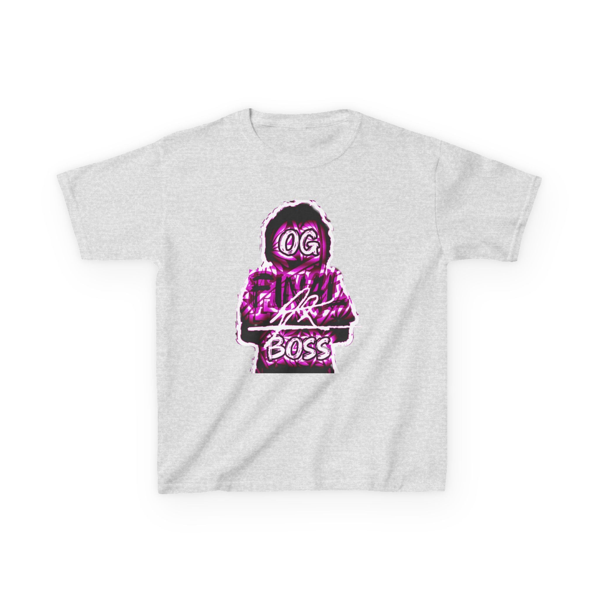 Kids Tee — 'OG Lil Boss' Neon Graphic T-Shirt