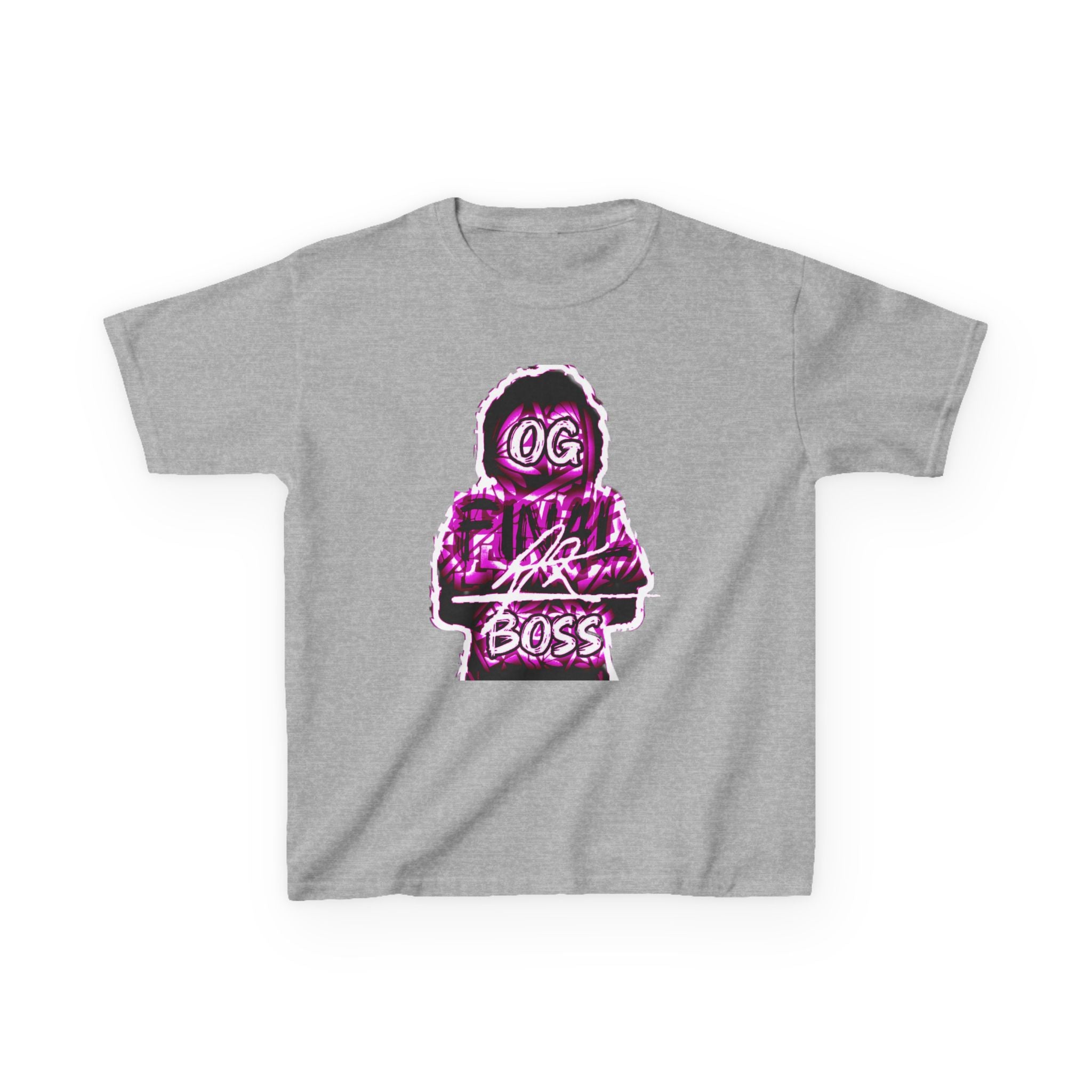 Kids Tee — 'OG Lil Boss' Neon Graphic T-Shirt