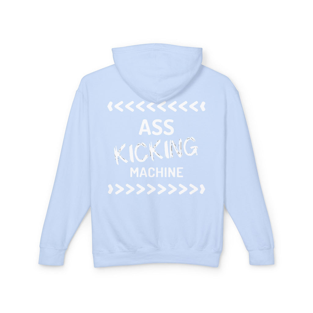 Hoodie — "Ass Kicking Machine" Lightweight Casual Pullover