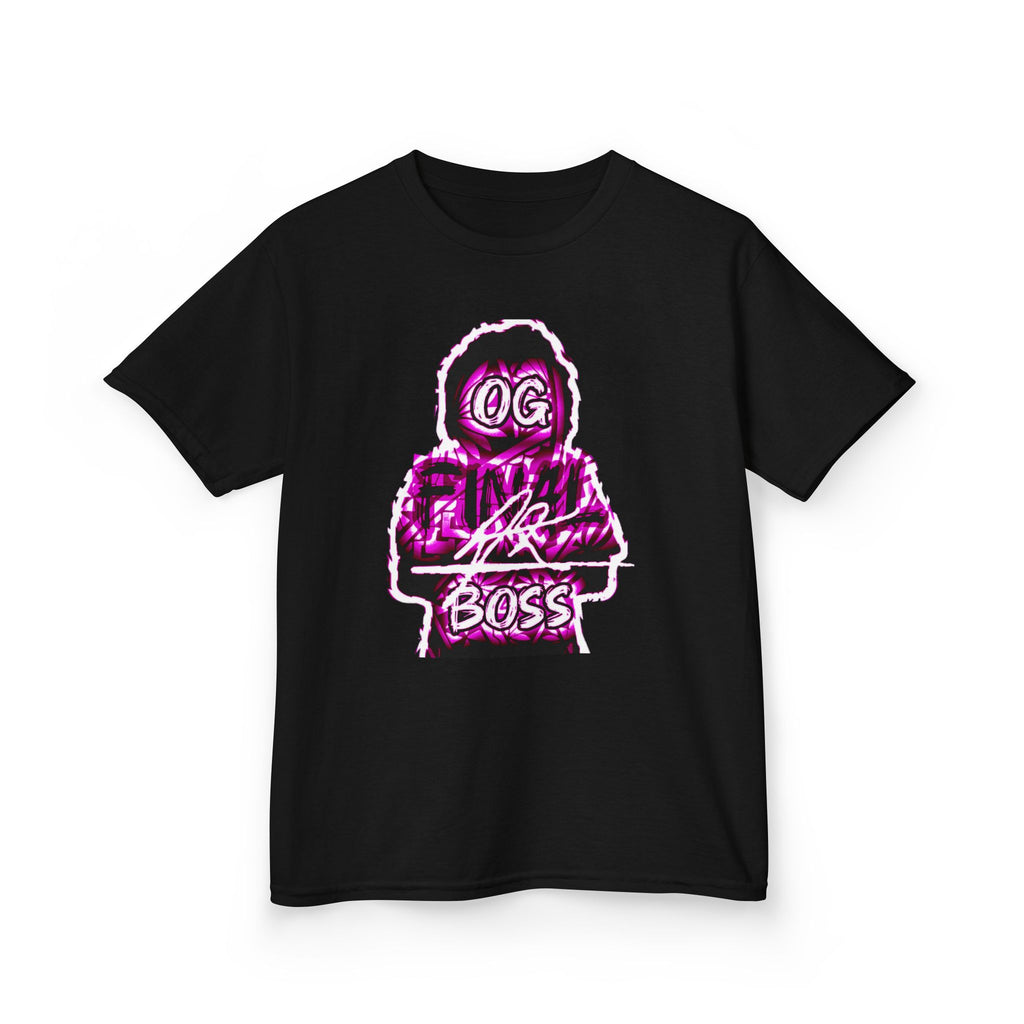 Kids Tee — 'OG Lil Boss' Neon Graphic T-Shirt