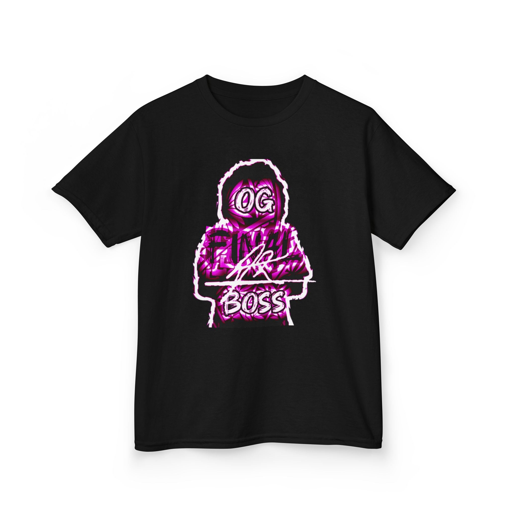 Kids Tee — 'OG Lil Boss' Neon Graphic T-Shirt
