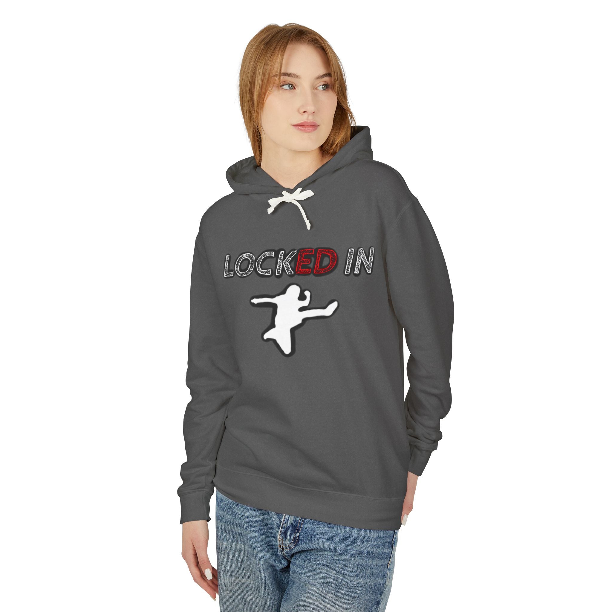 Locked In Hoodie — 'Locked In' Graphic Hooded Sweatshirt with Back Star Name Detail