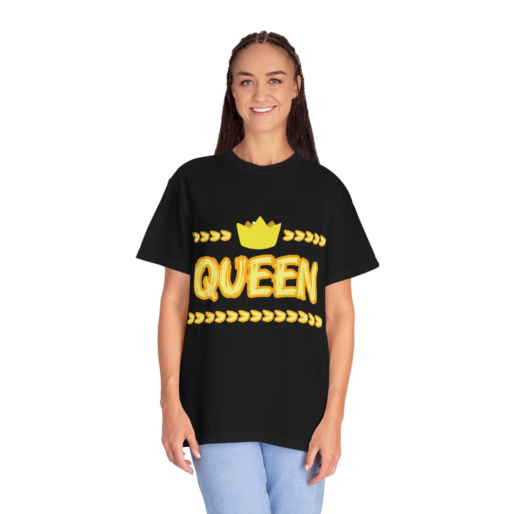 Queen Graphic T-Shirt — Yellow Crown Casual Tee
