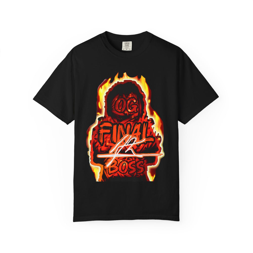 OG Final Boss T-shirt — Flame Orange - Graphic designer Streetwear