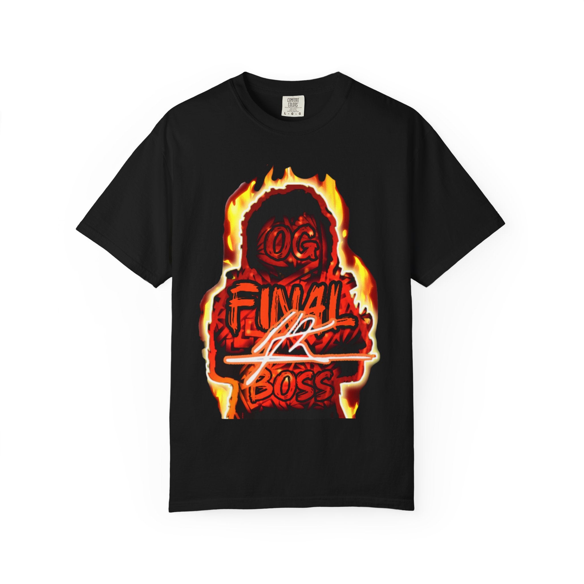 OG Final Boss T-shirt — Flame Orange - Graphic designer Streetwear