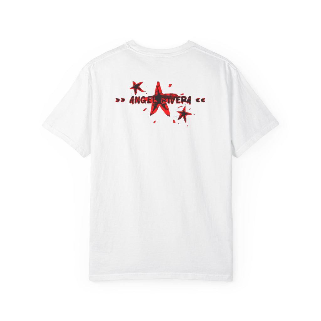 Locked In Graphic T-Shirt — "LOCKED IN" Bold Text with Silhouette & Red Star Back Design