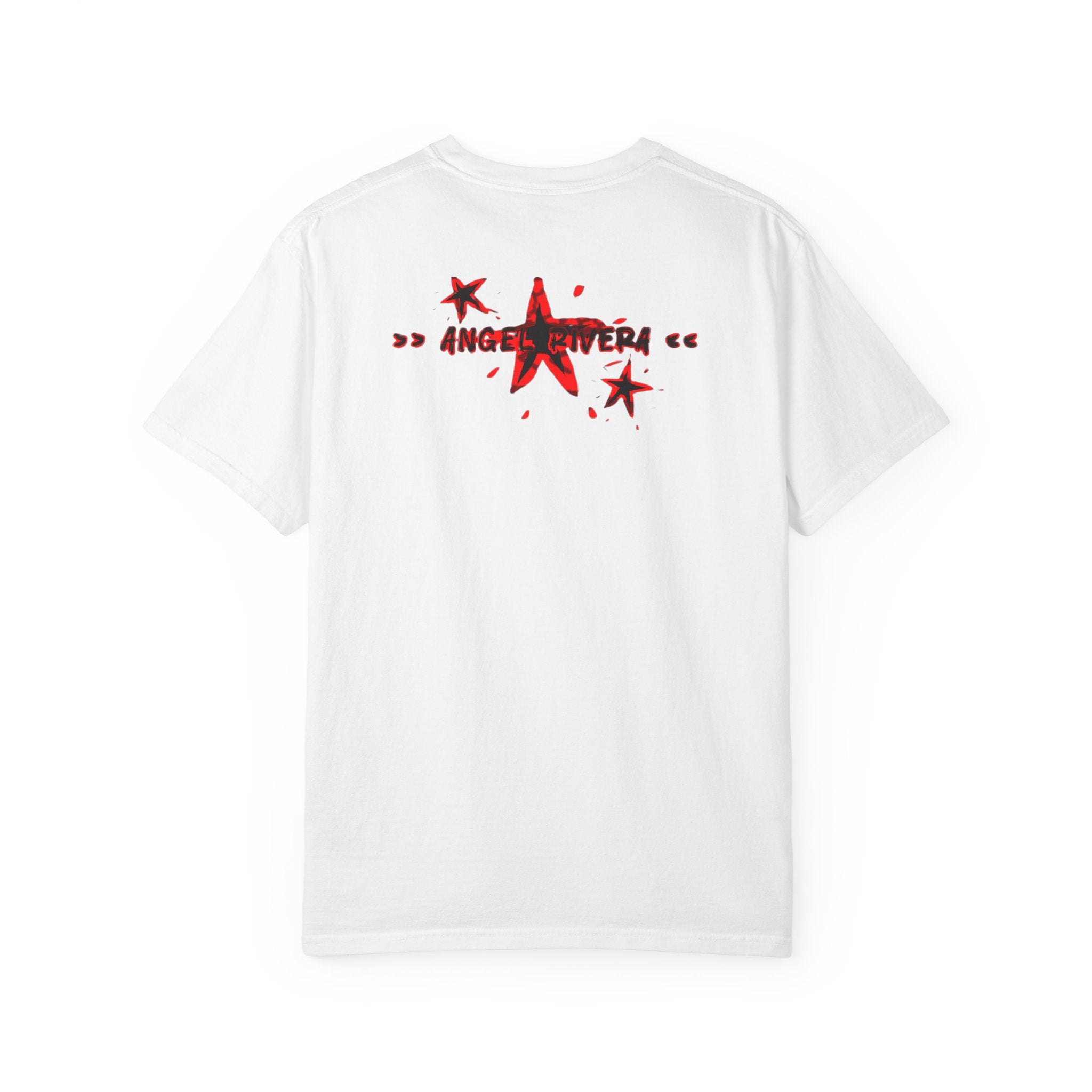 Locked In Graphic T-Shirt — "LOCKED IN" Bold Text with Silhouette & Red Star Back Design
