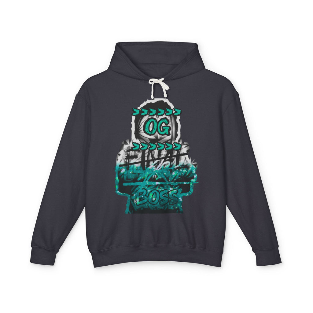 OG Boss Streetwear Hoodie — Teal Graffiti Graphic Pullover