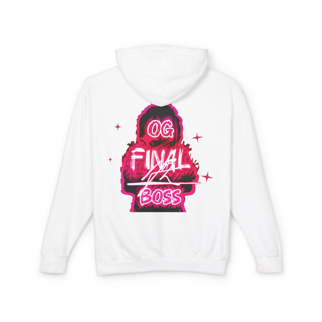 OG Final Boss Hoodie — Raspberry Pink graphic Pullover