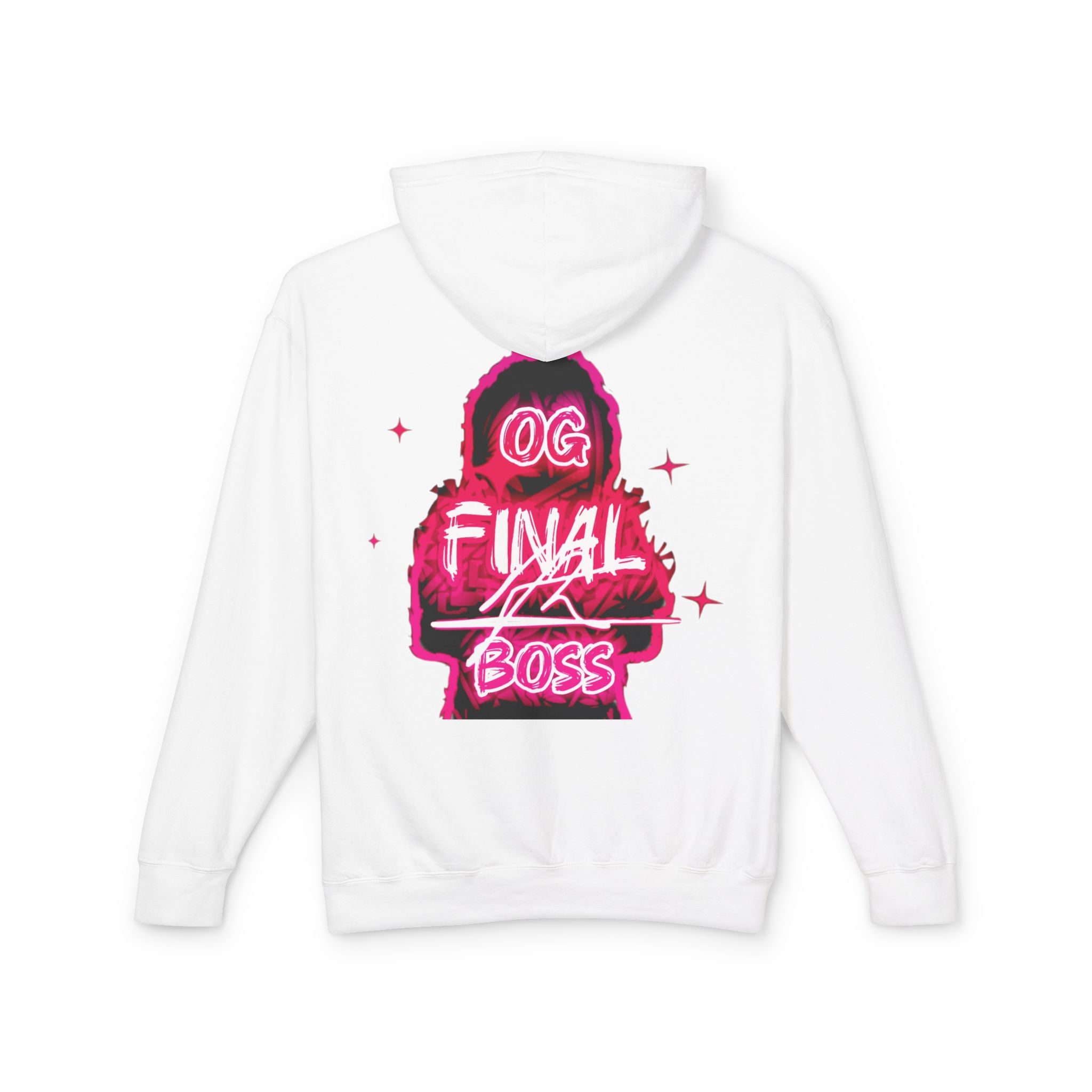 OG Final Boss Hoodie — Raspberry Pink graphic Pullover