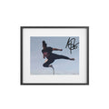 Framed Poster — Martial Arts Jump Kick Photo Print (Signed Style)