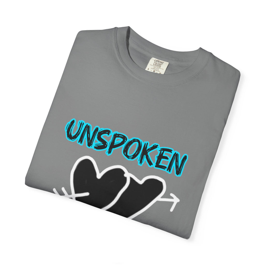 Unspoken Rizz Graphic T‑Shirt — 'Unspoken' Heart Front & 'Angel Rivera' Back