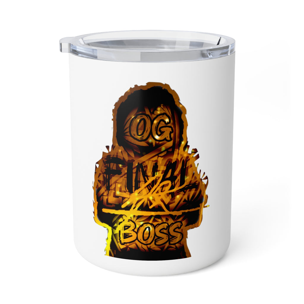 OG Final Boss Coffee Mug – 10oz - Golden - Insulated Travel Tumbler