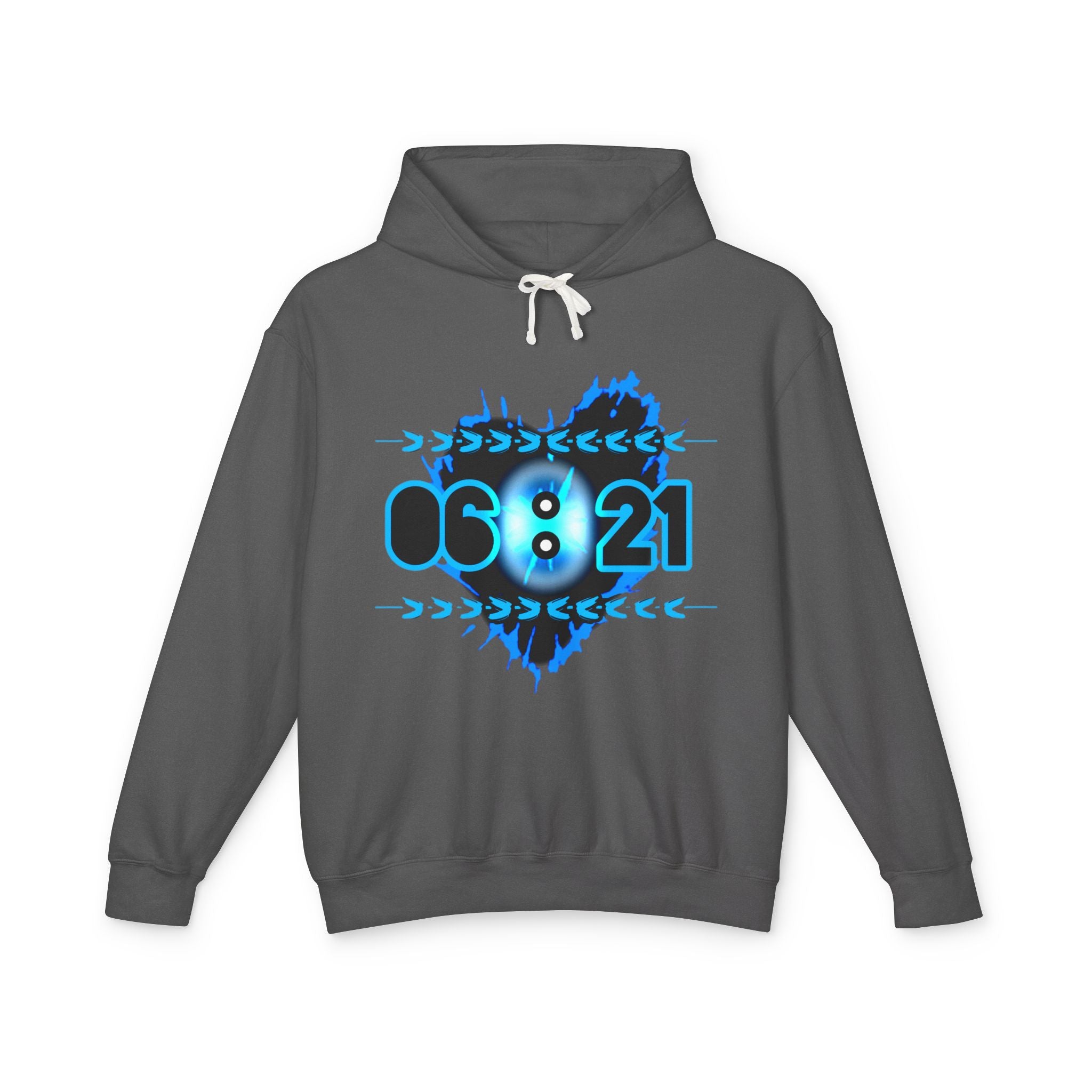 Hoodie — Neon Heart Date Graphic Scripture (06•21)