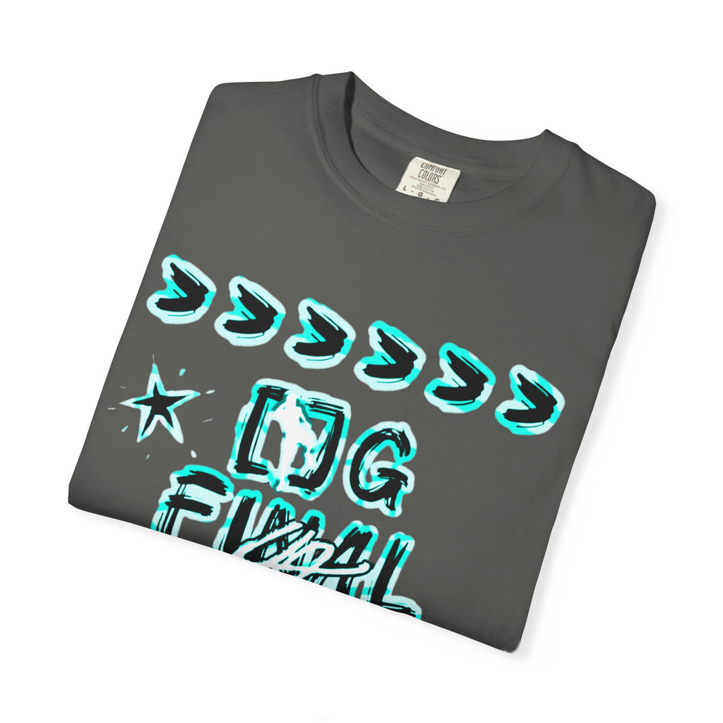 OG Final Boss Graphic Cyan star designed T-shirt - Streetwear