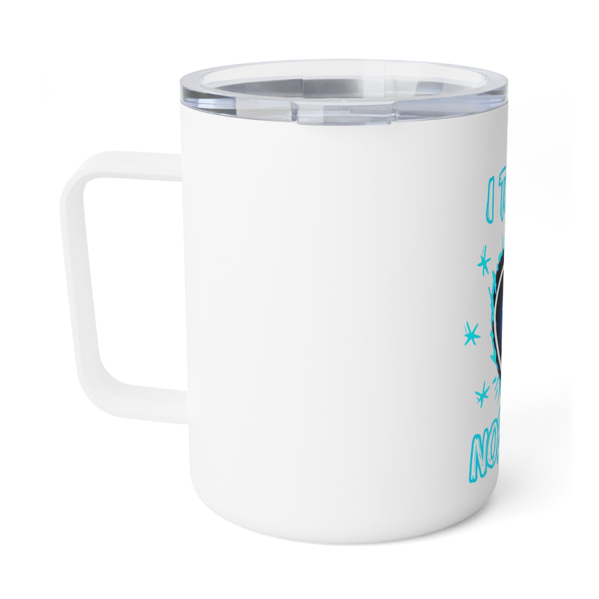 Insulated Coffee Mug — "I Trust Nobody" Blue Broken Heart 10oz Travel Tumbler