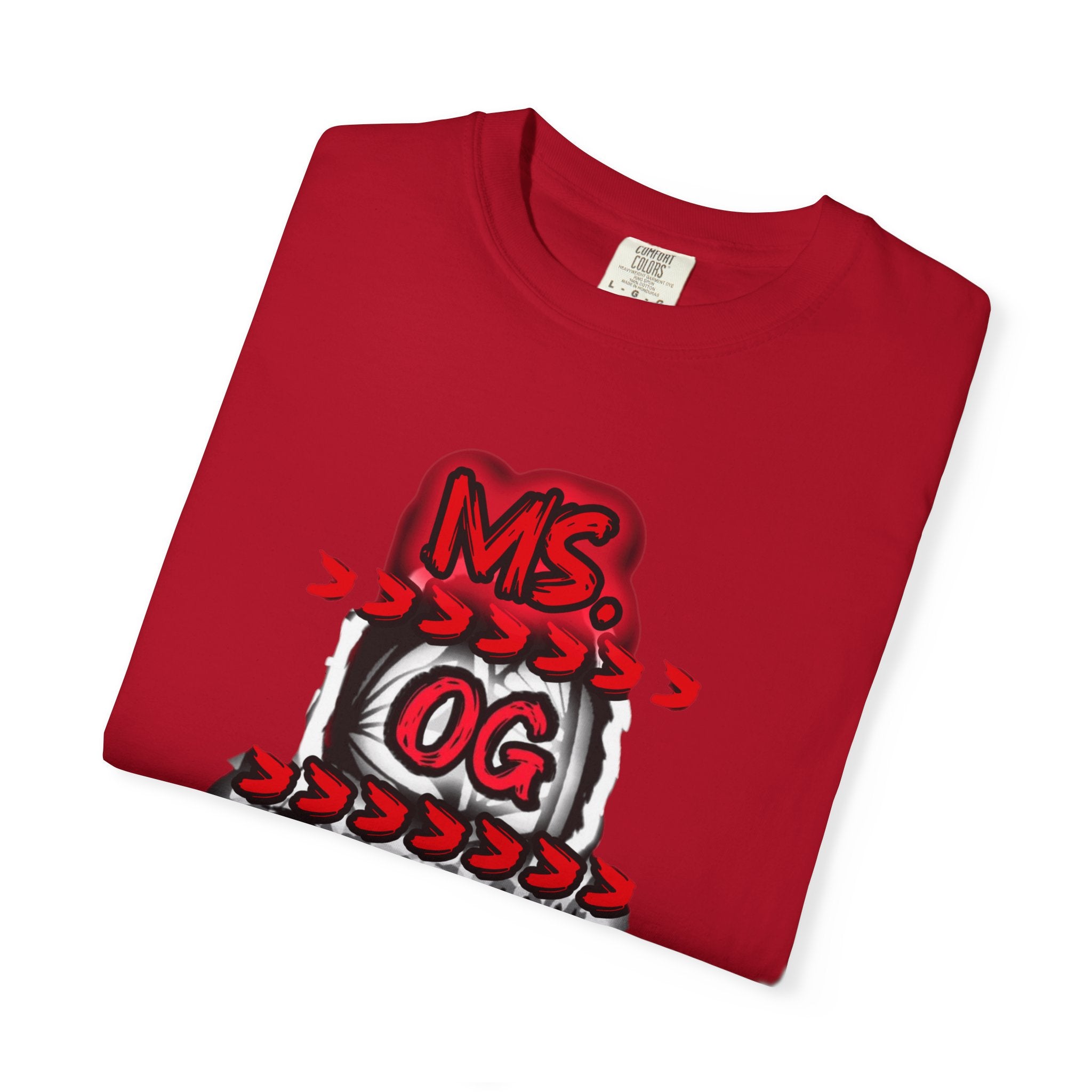 Ms. OG final Boss Graphic T-Shirt — Red Distressed Streetwear Tee