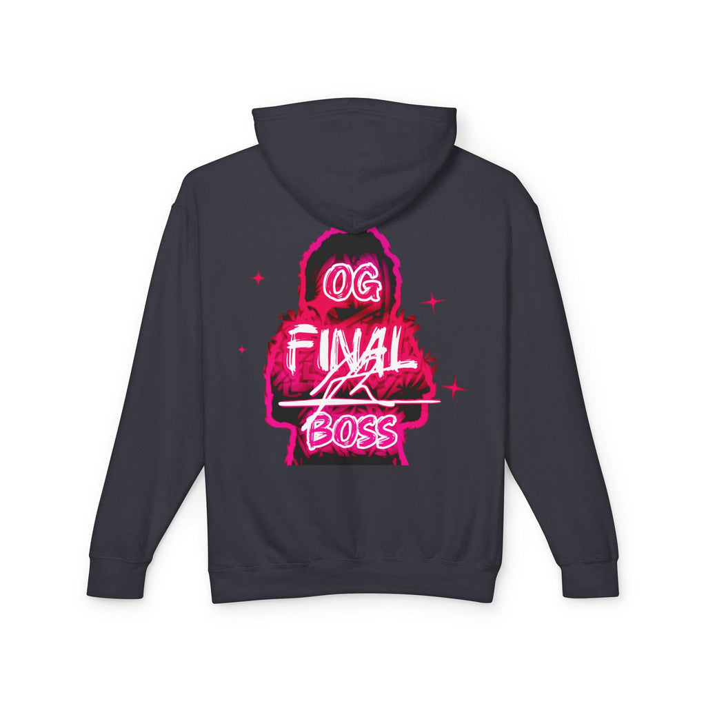 OG Final Boss Hoodie — Raspberry Pink graphic Pullover