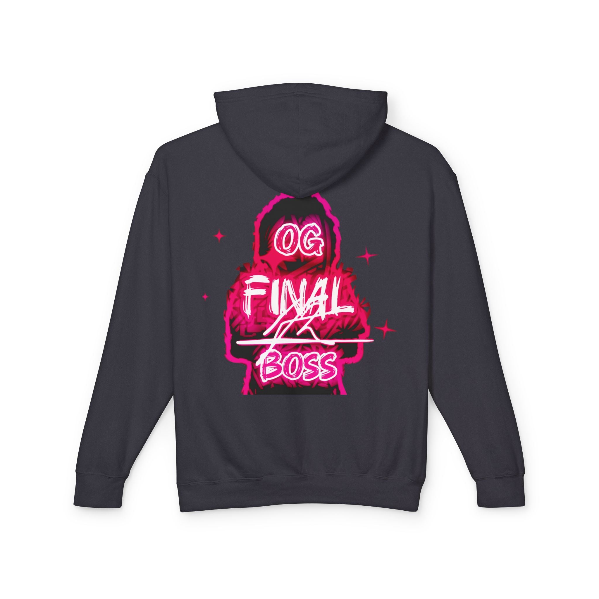 OG Final Boss Hoodie — Raspberry Pink graphic Pullover