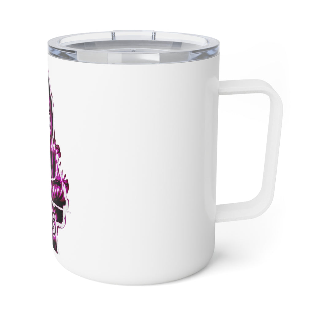 OG Final Boss Insulated Coffee Mug — 10oz Hot Pink Hoodie Graphic Travel Mug