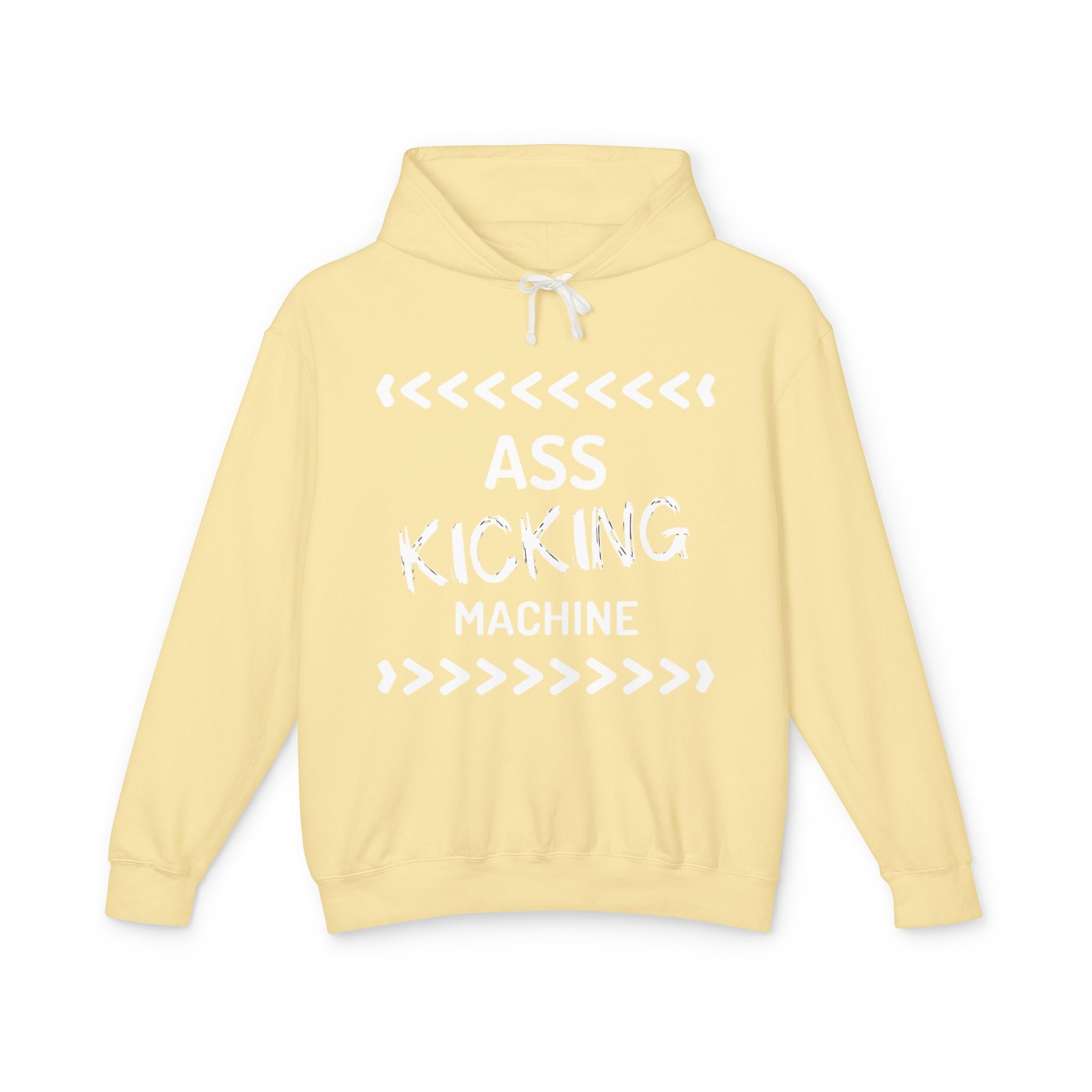 Hoodie — "Ass Kicking Machine" Lightweight Casual Pullover