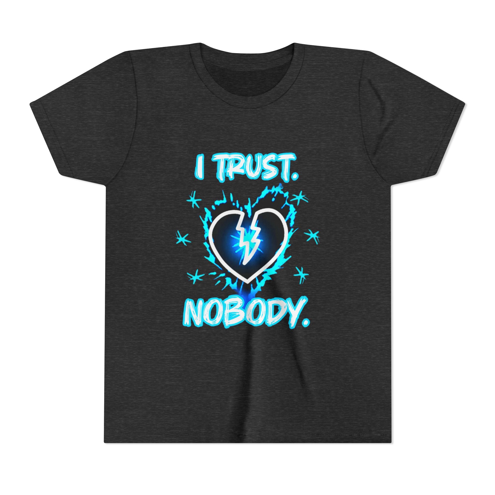 Youth Tee — "I Trust Nobody" Broken Heart Graphic Shirt