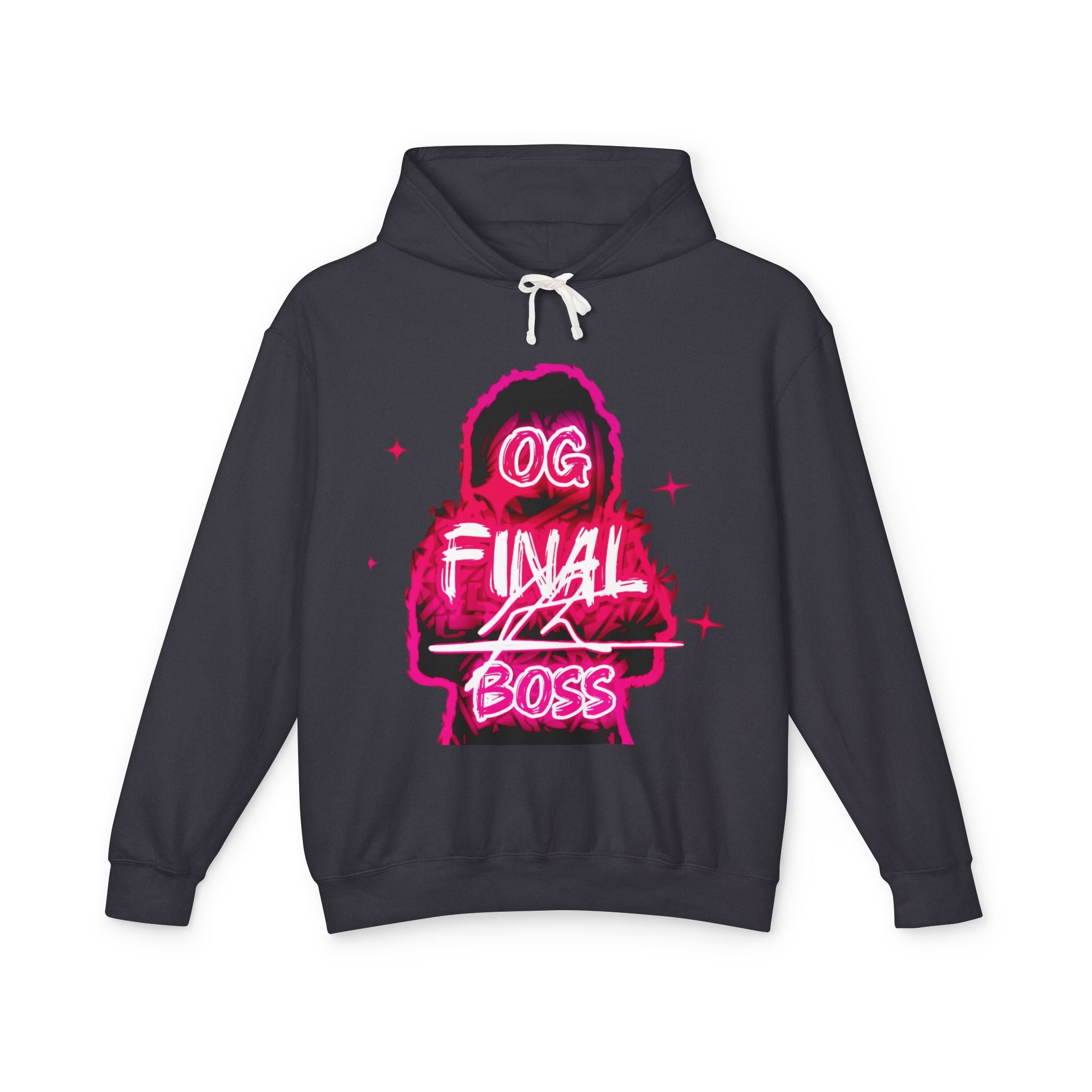 OG Final Boss Hoodie — Raspberry Pink graphic Pullover