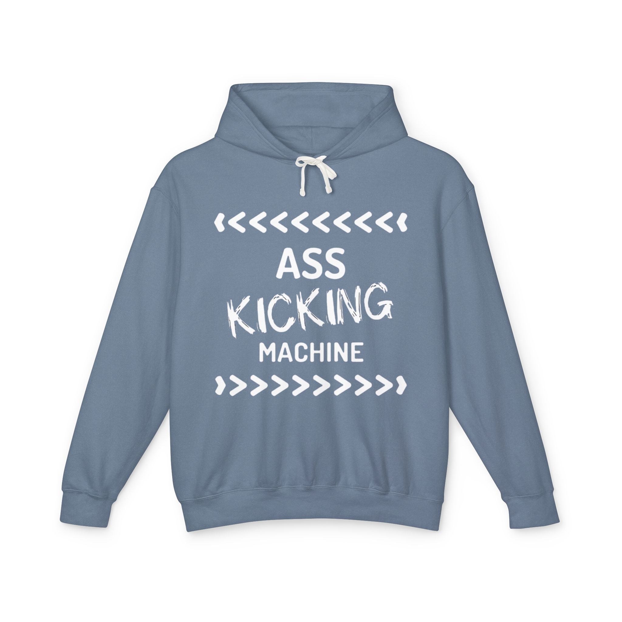 Hoodie — "Ass Kicking Machine" Lightweight Casual Pullover