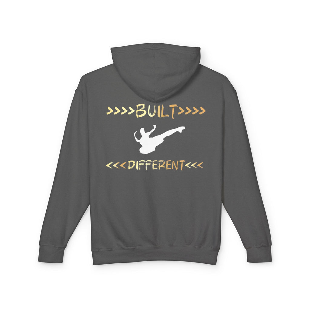 Built Different Martial Arts Hoodie — Karate Kick Graphic Pullover