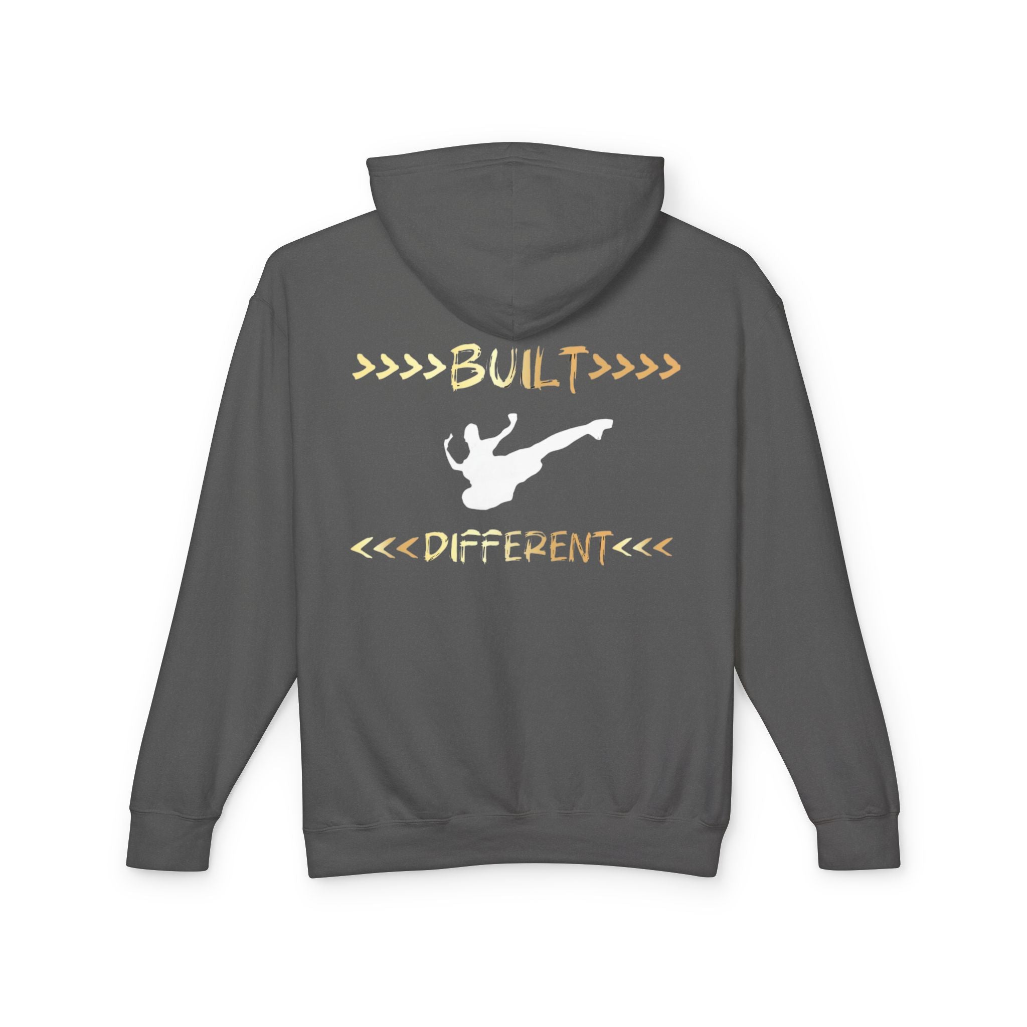 Built Different Martial Arts Hoodie — Karate Kick Graphic Pullover