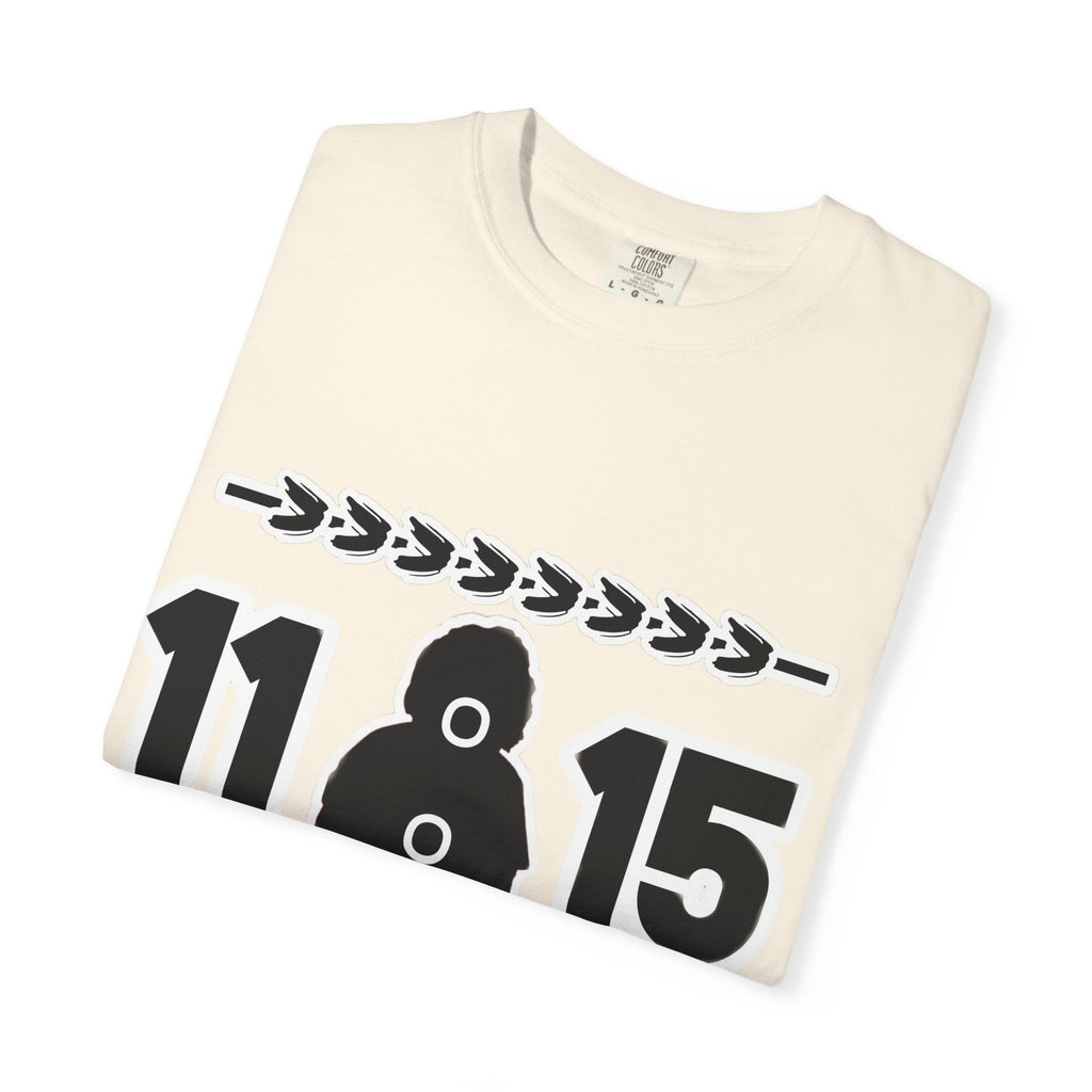 11:15 Hooded Figure Graphic T-Shirt — Minimalist Retro Streetwear