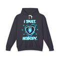 I Trust Nobody Hoodie — Broken Heart Graphic Lightweight Sweatshirt