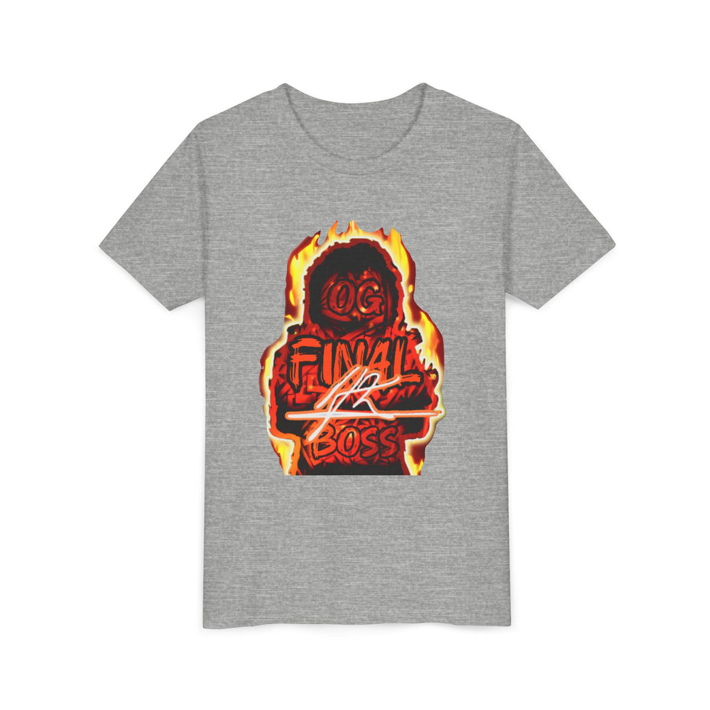 Youth Tee — "OG Final Boss" - Flame Orange - Graphic Shirt