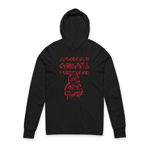 #ANDSTILL Graphic Hooded Long Sleeve Tee — Retro Silhouette Streetwear