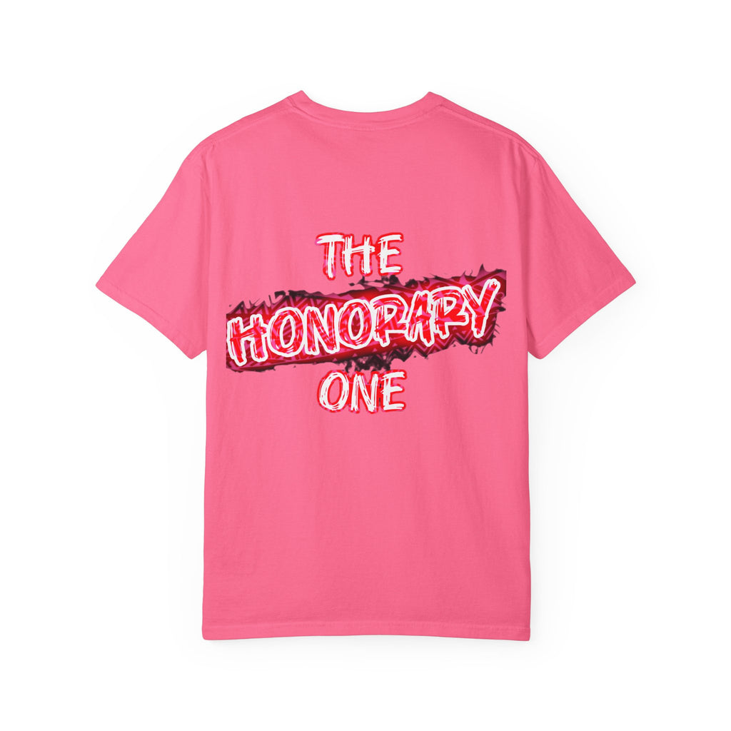 The Honorary One T-Shirt — Neon Red Graphic Tee