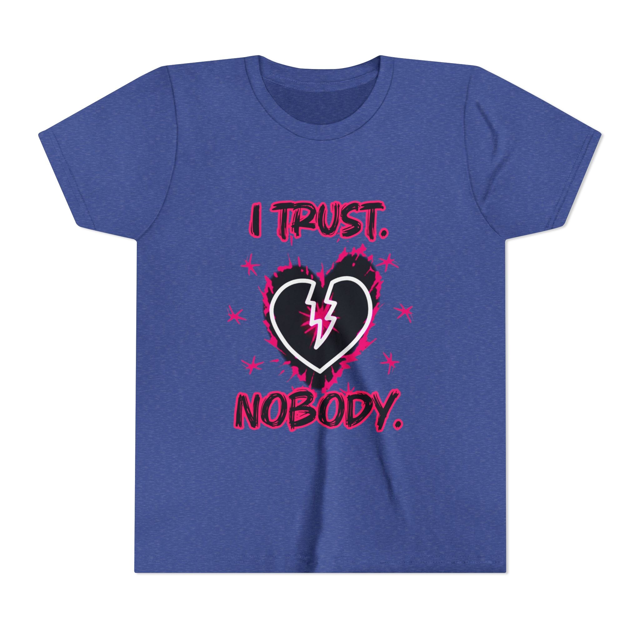 Youth Tee — “I Trust Nobody” Broken Heart Graphic Shirt