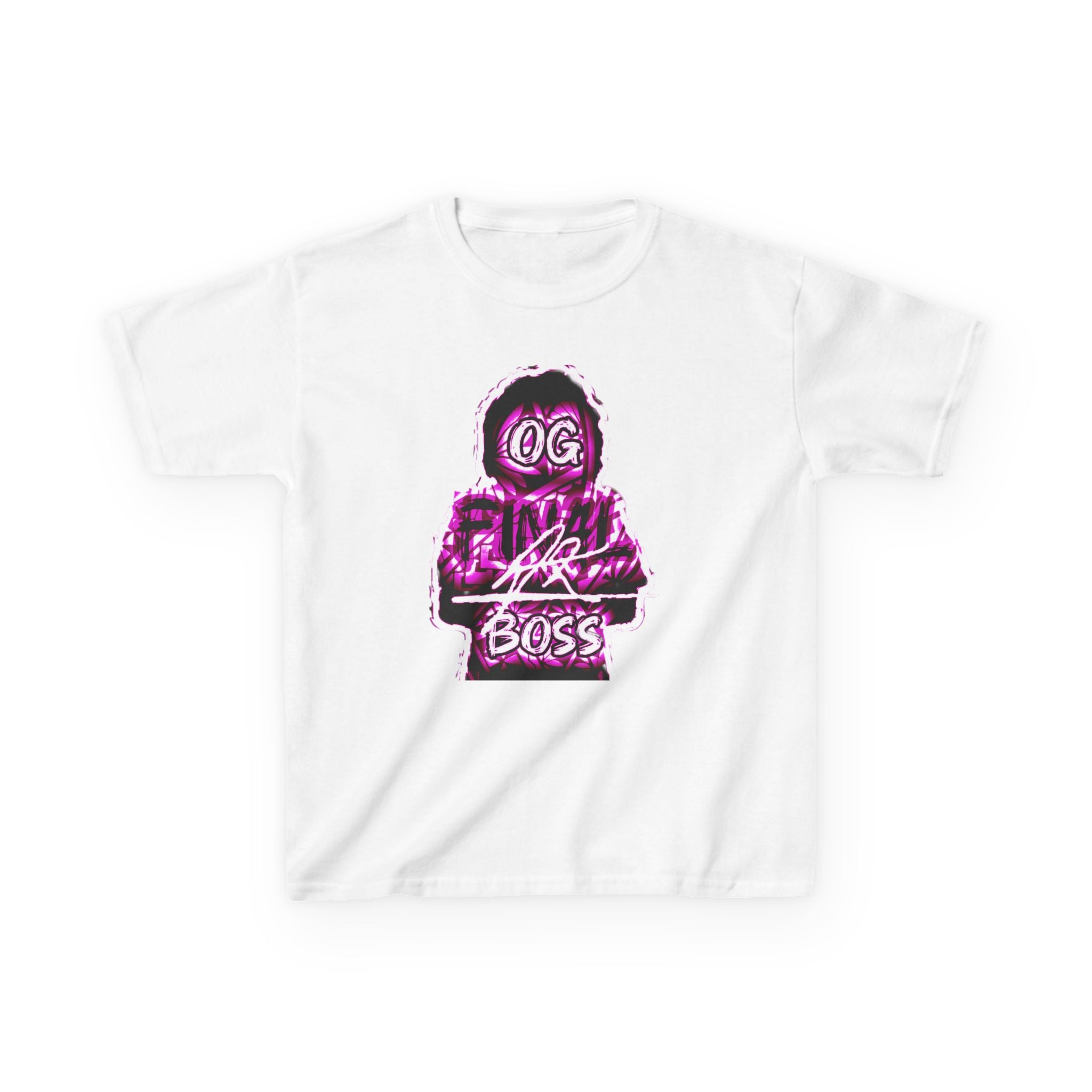 Kids Tee — 'OG Lil Boss' Neon Graphic T-Shirt