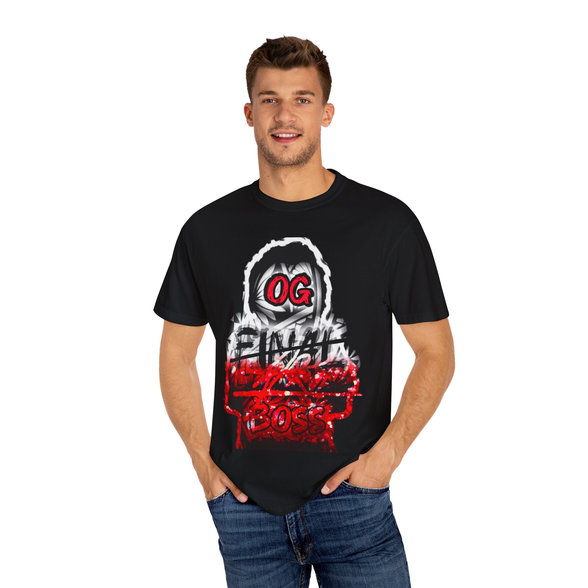 OG F Boss Unisex Garment-Dyed T-shirt