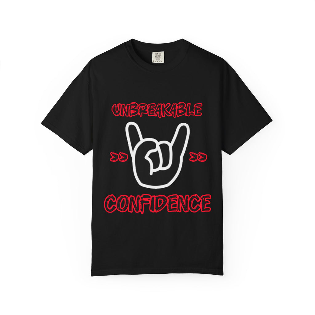 Unbreakable Confidence T-Shirt — Rock Hand Sign Graphic Tee