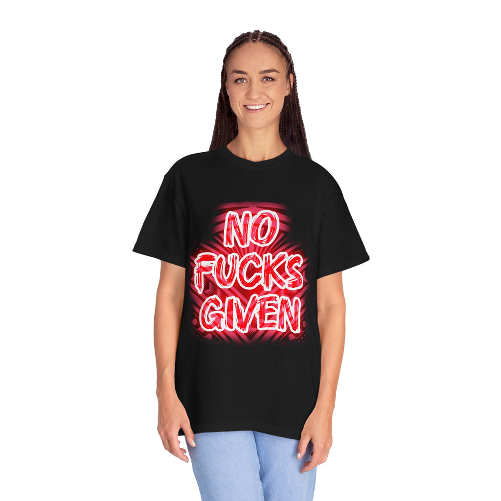 Graphic T-Shirt — "No Fucks Given" Neon Style Tee