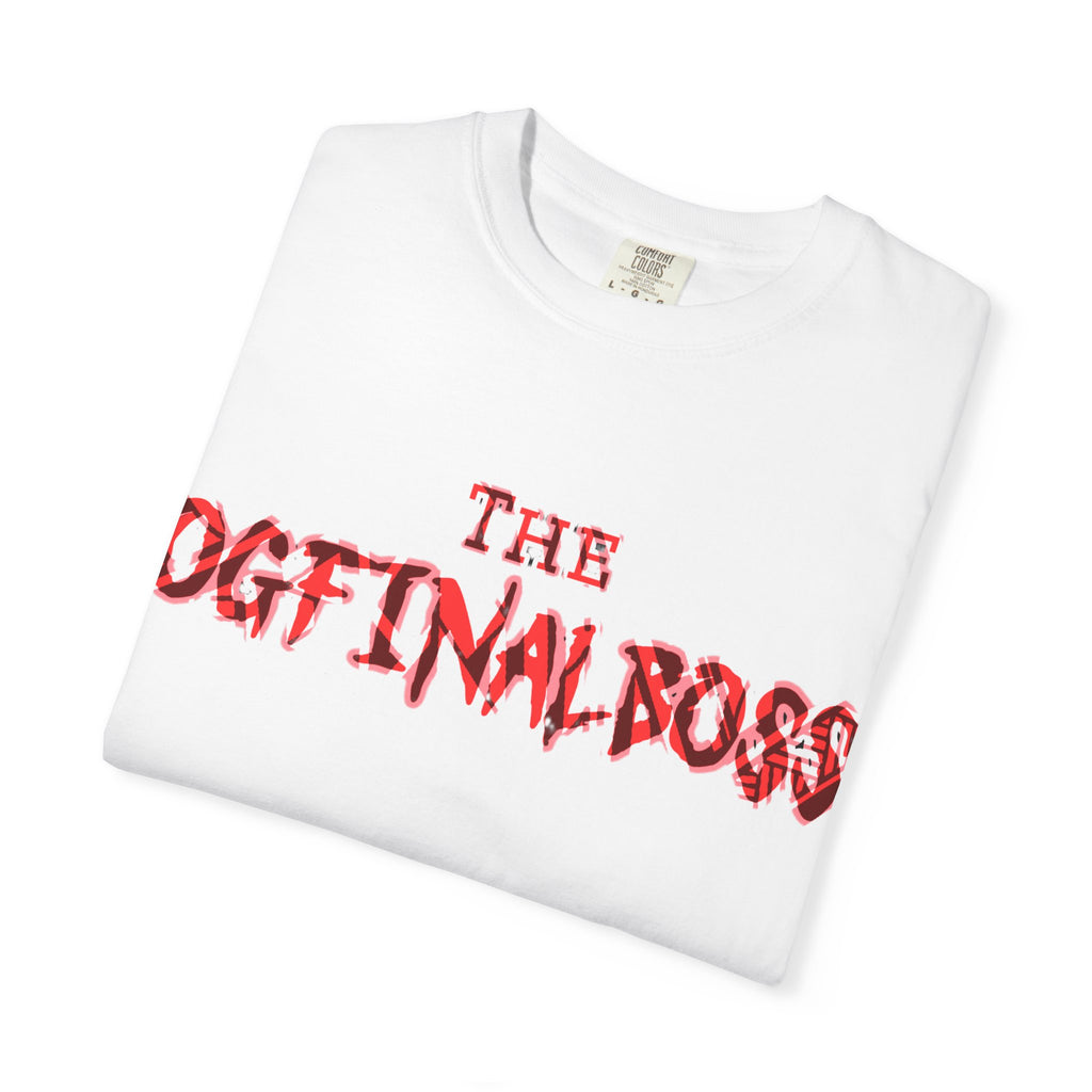 Graphic T-Shirt — "The OGFinalBoss" Red Flame Text Tee