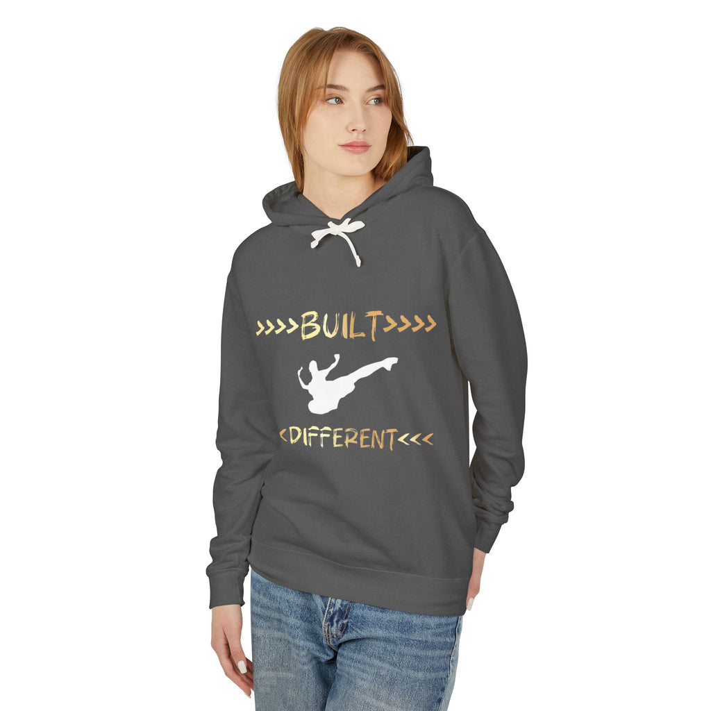 Built Different Martial Arts Hoodie — Karate Kick Graphic Pullover