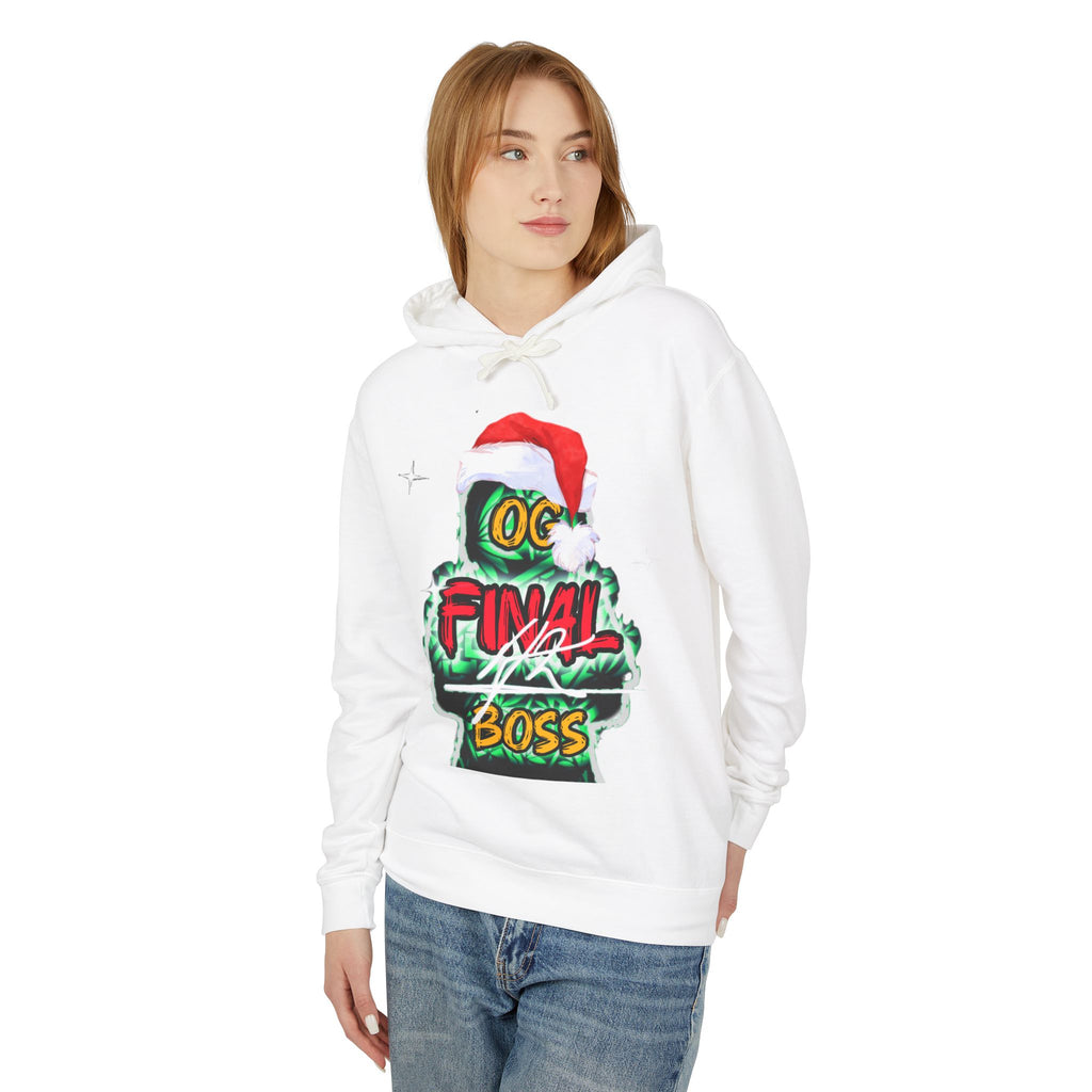 Final Boss OG Christmas Hoodie — Gamer Holiday Pullover with Santa Hat