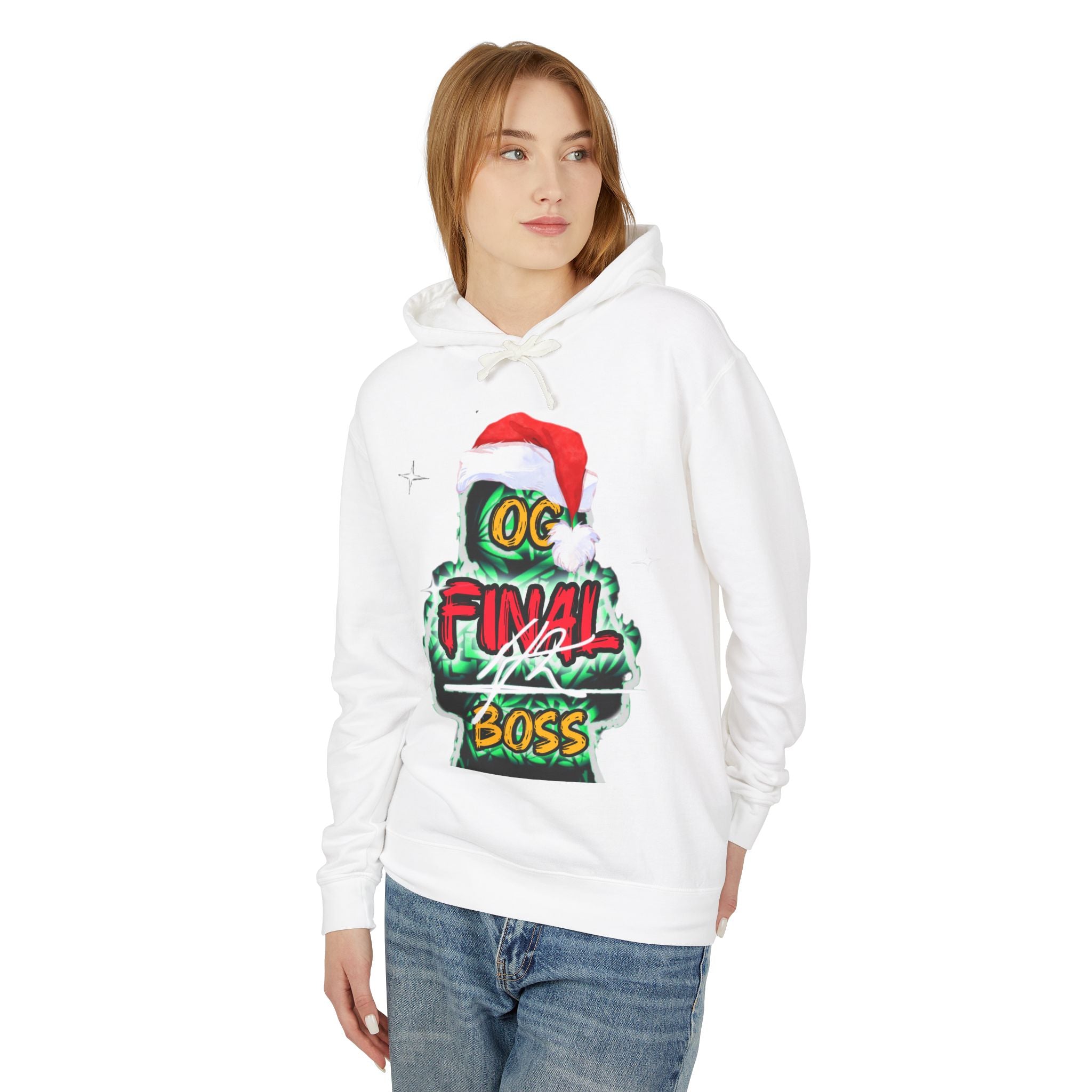 Final Boss OG Christmas Hoodie — Gamer Holiday Pullover with Santa Hat