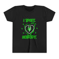 Youth Tee - 'I Trust Nobody' Neon Green Broken Heart Graphic