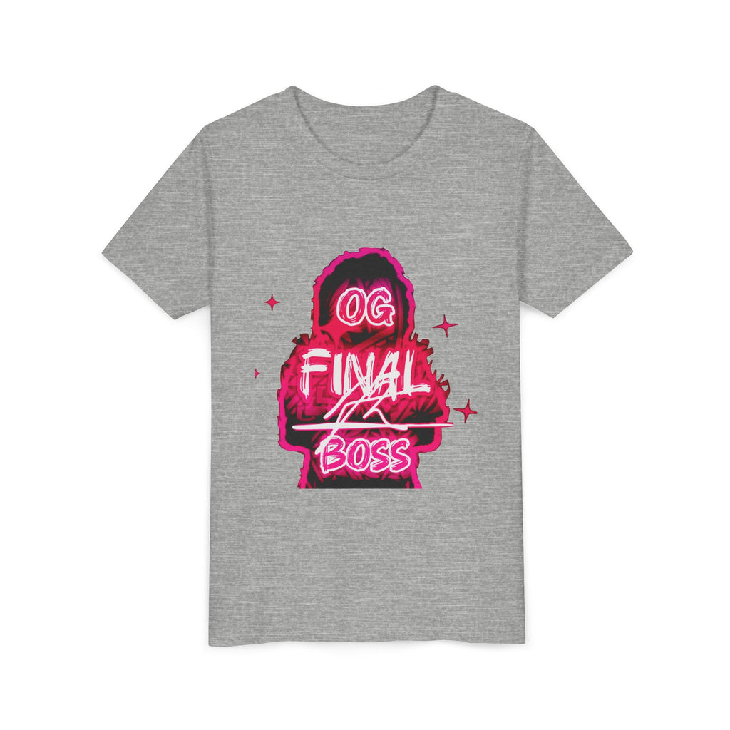 Youth Tee — "OG Final Boss" - Raspberry Pink - Graphic Shirt