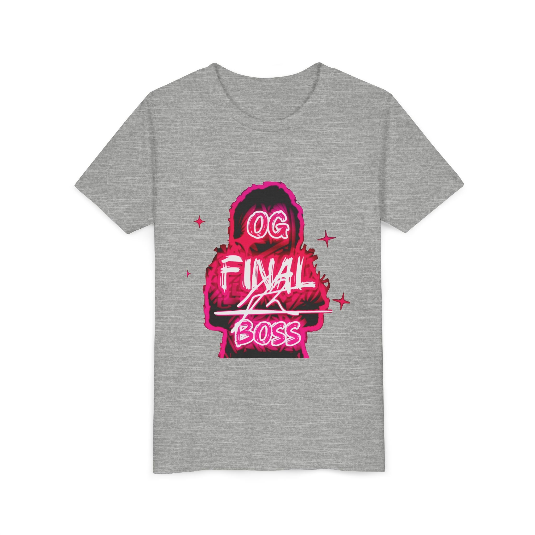 Youth Tee — "OG Final Boss" - Raspberry Pink - Graphic Shirt